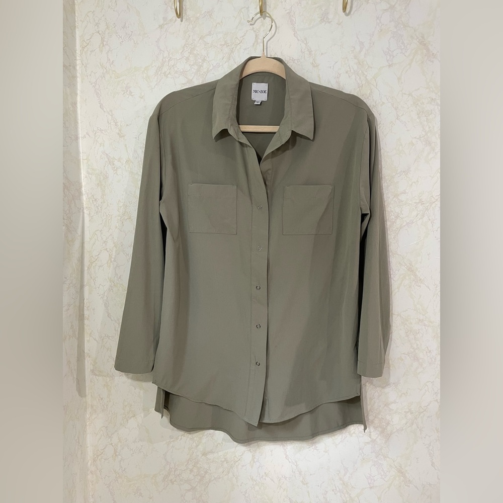 Sage Green Women's Button-Up Top